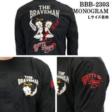 THE BRAVEMAN×BETTY BOOP ベティーブープ 天竺 長袖Tシャツ ロンTEE bbb-2303