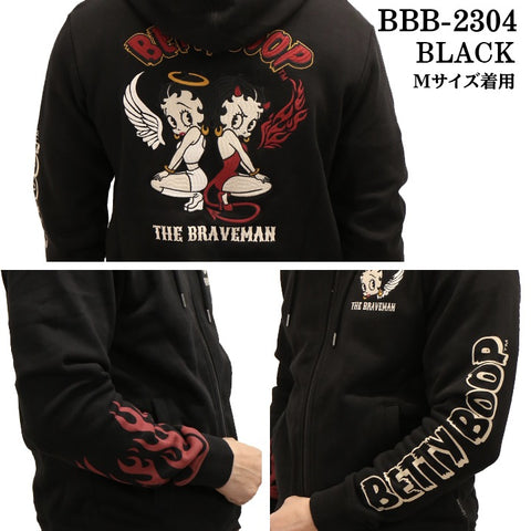 BETTY BOOP×THE BRAVEMAN ブレイブマン ベティ・ブープ 裏毛フルジップ