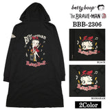 THE BRAVEMAN×BETTY BOOP ベティーブープ 天竺 フルZIP ロングパーカー bbb-2306