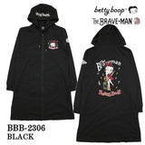 THE BRAVEMAN×BETTY BOOP ベティーブープ 天竺 フルZIP ロングパーカー bbb-2306