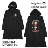 THE BRAVEMAN×BETTY BOOP ベティーブープ 天竺 フルZIP ロングパーカー bbb-2306