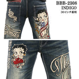 THE BRAVEMAN×BETTY BOOP ベティ・ブープ デニムパンツ bbb-2308