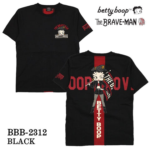 THE BRAVEMAN×BETTY BOOP ベティーブープ 天竺 半袖Tシャツ bbb-2312