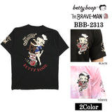 THE BRAVEMAN×BETTY BOOP ベティ・ブープ ベア天竺 半袖Tシャツ bbb-2313