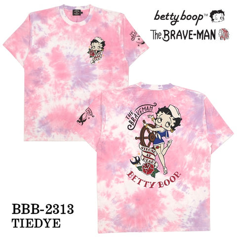 THE BRAVEMAN×BETTY BOOP ベティ・ブープ ベア天竺 半袖Tシャツ bbb-2313