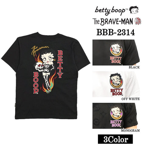 THE BRAVEMAN×BETTY BOOP ベティ・ブープ 半袖Tシャツ bbb-2314