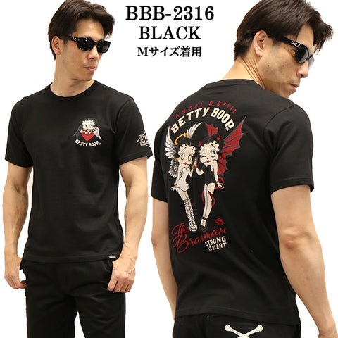 THE BRAVEMAN×BETTY BOOP ベティ・ブープ 半袖Tシャツ bbb-2316