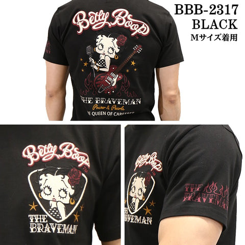 THE BRAVEMAN×BETTY BOOP ベティ・ブープ 天竺 半袖Tシャツ bbb-2317