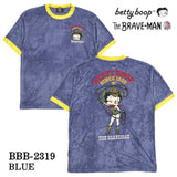 THE BRAVEMAN×BETTY BOOP ベティ・ブープ パイル生地 半袖Tシャツ bbb-2319