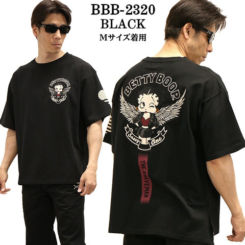 THE BRAVEMAN×BETTY BOOP ベティ・ブープ ベア天竺 オーバーサイズTシャツ bbb-2320