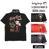 THE BRAVEMAN×BETTY BOOP ベティ・ブープ 天竺 半袖ポロシャツ bbb-2321