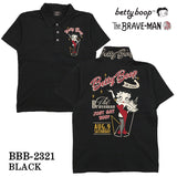 THE BRAVEMAN×BETTY BOOP ベティ・ブープ 天竺 半袖ポロシャツ bbb-2321