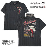 THE BRAVEMAN×BETTY BOOP ベティ・ブープ 天竺 半袖ポロシャツ bbb-2321