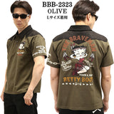 THE BRAVEMAN×BETTY BOOP ベティ・ブープ 半袖ポロシャツ bbb-2323