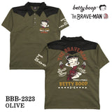 THE BRAVEMAN×BETTY BOOP ベティ・ブープ 半袖ポロシャツ bbb-2323