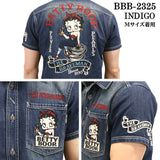 THE BRAVEMAN×BETTY BOOP ベティ・ブープ デニム半袖シャツ bbb-2325