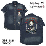 THE BRAVEMAN×BETTY BOOP ベティ・ブープ デニム半袖シャツ bbb-2325