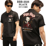 THE BRAVEMAN×BETTY BOOP ベティ・ブープ レーヨン 半袖 開襟シャツ bbb-2326