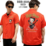 THE BRAVEMAN×BETTY BOOP ベティ・ブープ レーヨン 半袖 開襟シャツ bbb-2326