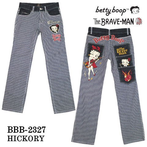 THE BRAVEMAN×BETTY BOOP ベティ・ブープ 3連ポケット デニムパンツ bbb-2327