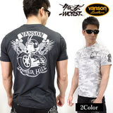 ドライ半袖Tシャツ VANSON×CROWS×WORST crv-2011