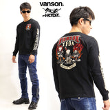 天竺長袖Tシャツ VANSON×CROWS×WORST crv-2029