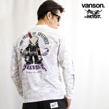 天竺長袖Tシャツ VANSON×CROWS×WORST crv-2202