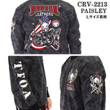 天竺長袖Tシャツ VANSON×CROWS×WORST バンソン 武装戦線 コラボ ロンT デスラビット crv-2213