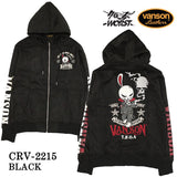 起毛 ボンディング F/Zパーカー VANSON×CROWS×WORST バンソン 武装戦線 デスラビット crv-2215