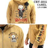 起毛 ボンディング F/Zパーカー VANSON×CROWS×WORST バンソン 武装戦線 デスラビット crv-2215