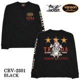 VANSON×CROWS×WORST バンソン クローズ ワースト 武装戦線 コラボ 天竺長袖Tシャツ ロンT デスラビット crv-2301