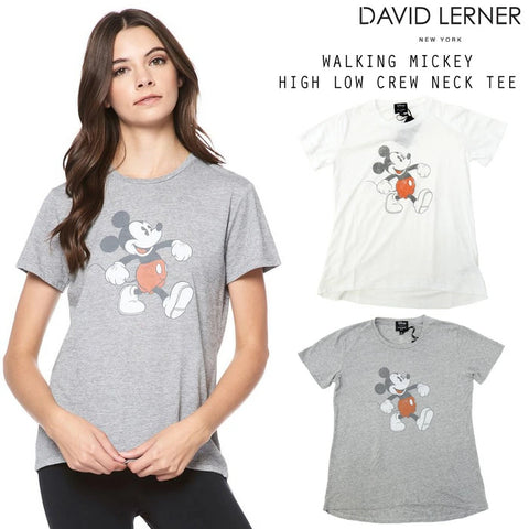 【David Lerner】デイヴィッドラーナー WALKING MICKEY 半袖Tシャツ ミッキーマウス ディズニー コラボ dat0570