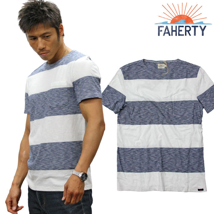 FAHERTY BRAND ファリティブランド SS RB POCKET TEE 半袖Tシャツ ボーダー km3530