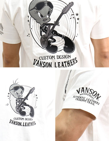 天竺半袖Tシャツ VANSON×LOONEY TUNES ltv-2006