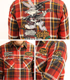 ヘビーネルシャツ VANSON×LOONEY TUNES ltv-2022