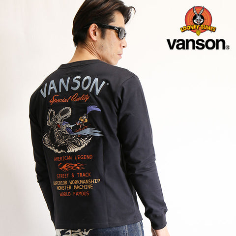 天竺長袖Tシャツ VANSON×LOONEY TUNES ltv-2201