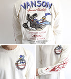 天竺長袖Tシャツ VANSON×LOONEY TUNES ltv-2201