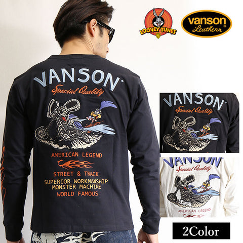 天竺長袖Tシャツ VANSON×LOONEY TUNES ltv-2201