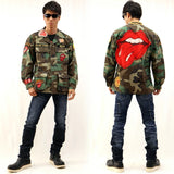 MADE WORN ROLLING STONES CUSTOM CAMOUFLAGE MILITARY JACKET ミリタリージャケット シャツ mwrs1215j