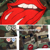 MADE WORN ROLLING STONES CUSTOM CAMOUFLAGE MILITARY JACKET ミリタリージャケット シャツ mwrs1215j