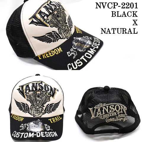 ツイルメッシュキャップ VANSON バンソン 帽子 nvcp-2201