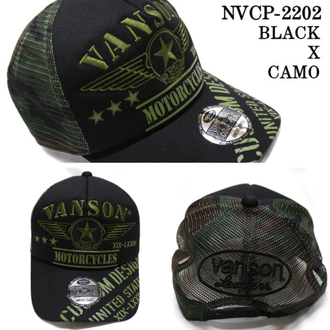 ツイルメッシュキャップ VANSON バンソン 帽子 nvcp-2202