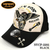 VANSON バンソン ツイルメッシュキャップ 帽子 nvcp-2205