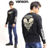 VANSON（バンソン）サーマル長袖Tシャツ スカル nvlt-2012