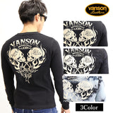 VANSON（バンソン）サーマル長袖Tシャツ スカル nvlt-2012