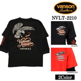 天竺6分袖フェイクTシャツ VANSON バンソン nvlt-2210