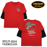 天竺6分袖フェイクTシャツ VANSON バンソン nvlt-2210