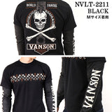 天竺 フェイク袖 長袖Tシャツ VANSON バンソン メンズ フェイクロンTee nvlt-2211