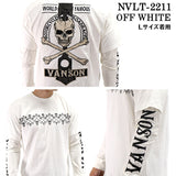 天竺 フェイク袖 長袖Tシャツ VANSON バンソン メンズ フェイクロンTee nvlt-2211