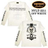 天竺 フェイク袖 長袖Tシャツ VANSON バンソン メンズ フェイクロンTee nvlt-2211